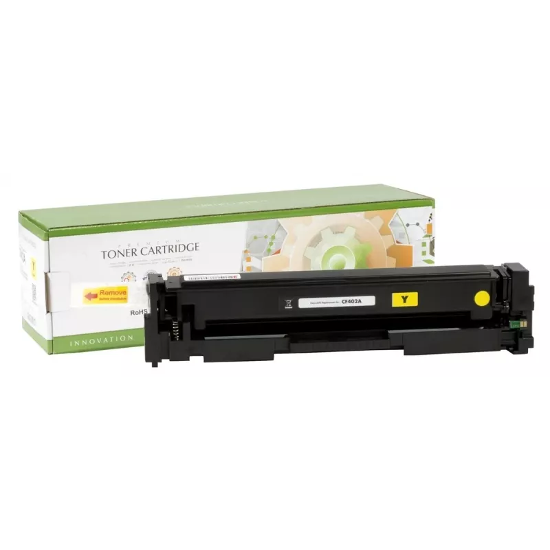 Suderinamas kasetės toneras Static Control Hewlett-Packard CF402A / Canon CRG 045 geltonas, 1400 psl.