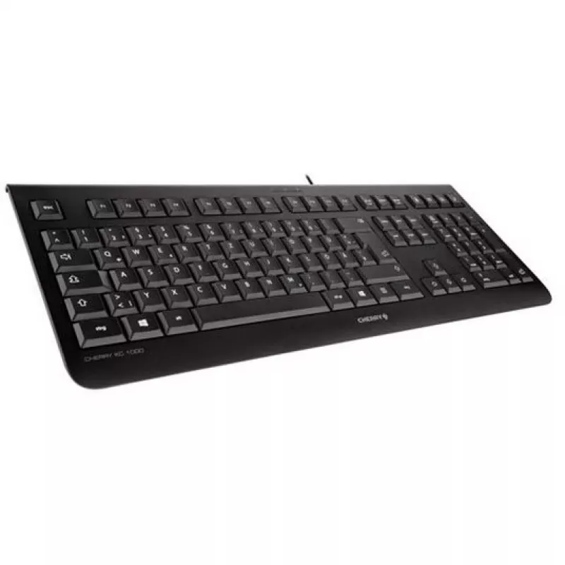 CHERRY KC 1000 klaviatūra, laidinė, USB, QWERTY ispaniškas išdėstymas, juoda