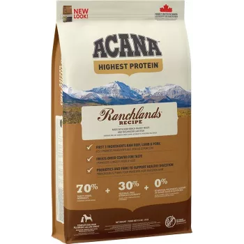 ACANA Highest Protein Ranchlands - sausas šunų ėdalas - 11,4 kg