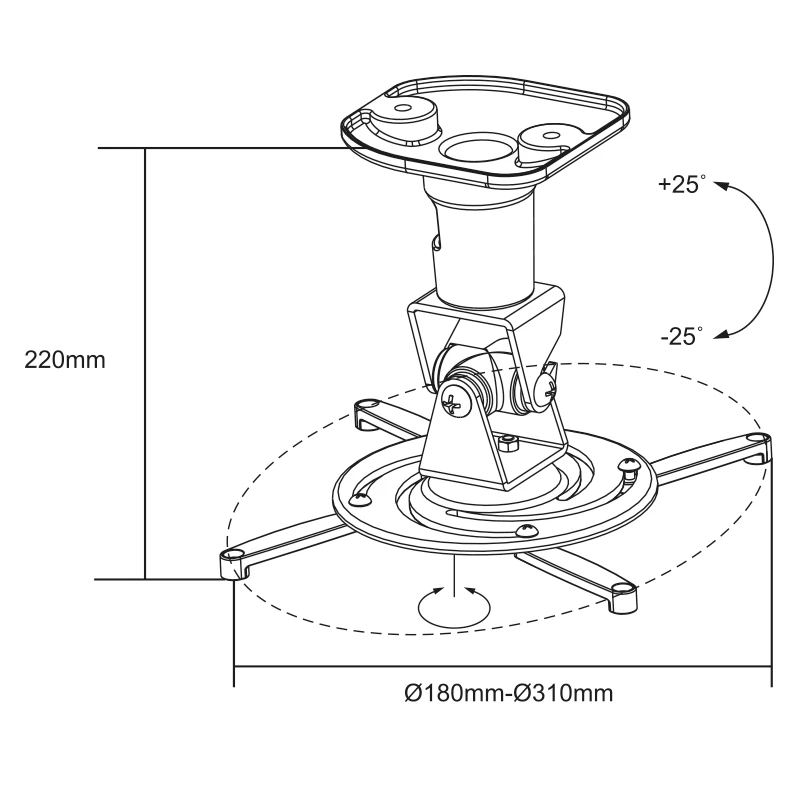 Lubinis laikiklis LogiLink BP0003, maksimali apkrova 15 kg, baltas