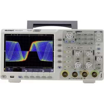VOLTCRAFT DSO-6204F Skaitmeninis osciloskopas 200 MHz 4 kanalai 1 GSa/s 40000 kpt 8 bitų atmintis su funkcijų generatoriumi (VC-8366330)