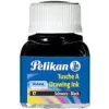 Pelikan Drawing Ink A, balta (18), 10 ml stikliniame buteliuke, tinka brėžtuvui, rašymo plunksnai, teptukui (201673)