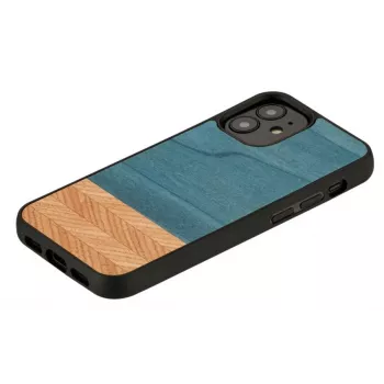 Man & Wood dėklas iPhone 12 mini — denim juoda