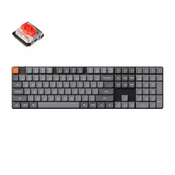 Keychron K5 Max klaviatūra universali USB RF belaidė Bluetooth juoda pilka mechaninė RGB