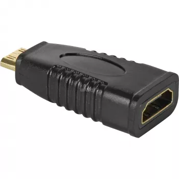 Wentronic Goobay HDMI™ adapteris, HDMI standartinis lizdas (A tipas), juodas - HDMI™ A lizdas > HDMI™ C (Mini) kištukas (68841)