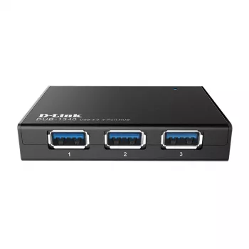 USB 3.0 šakotuvas D-Link DUB-1340 4 prievadų, juodas