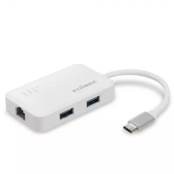 Edimax EU-4308 nešiojamojo kompiuterio dokas / prievadų replikatorius USB 3.2 Gen 1 (3.1 Gen 1) Type-C Baltas