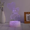 Manta SNL115RGB RGB 3D širdies dekoratyvinė LED lempa