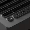 HAVN HS 420 VGPU PC korpusas, Midi-Tower, E-ATX, grūdintas stiklas, PCIe 5.0 keltuvinis kabelis - juodas