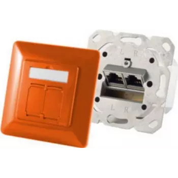 ShiverPeaks BS74280-O Kištukinis lizdas RJ-45, 6a kategorija, metalinis oranžinis