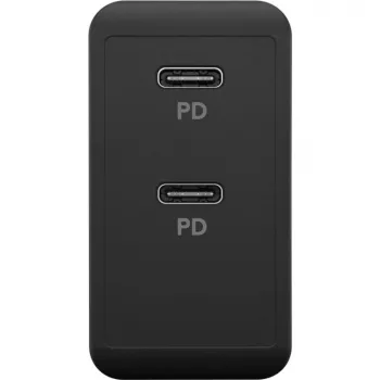 Goobay 61757 USB Type-C 2 prievadų greitasis sieninis įkroviklis juodas