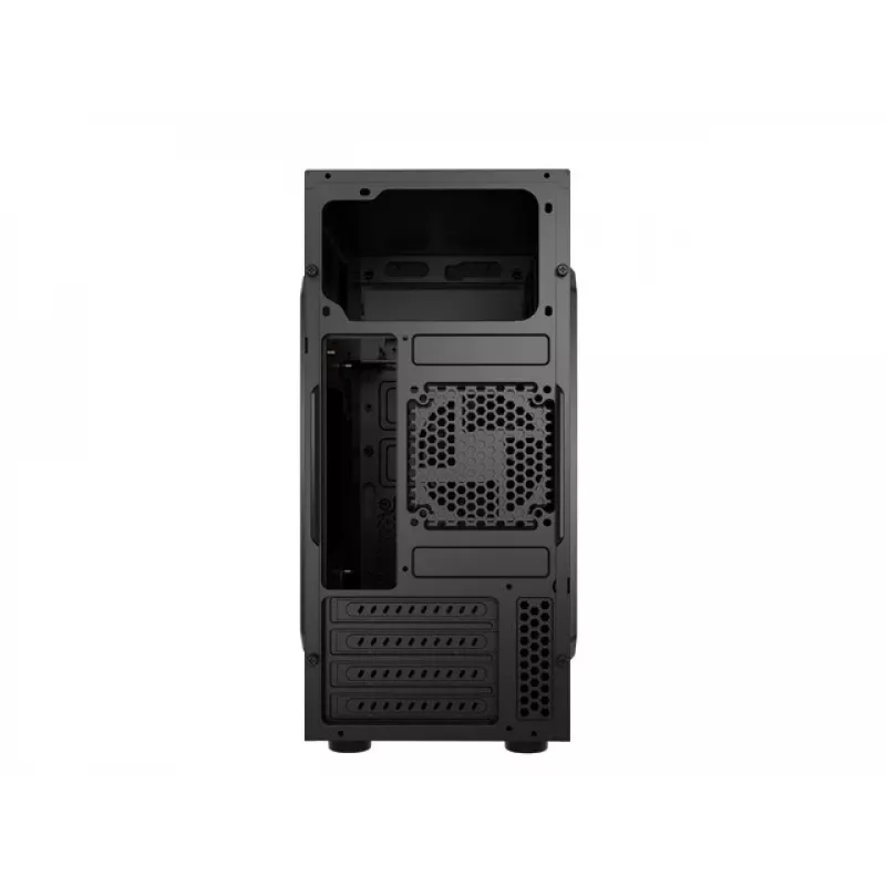Korpusas NATEC Helix Mini Tower juodas – Micro-ATX/Mini-ITX, 3x3,5 col. + 5x2,5 col., 33 cm GPU, USB-C/USB-A
