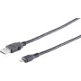 USB laidas S/CONN 14-11045 3 m USB A Micro-USB B juodas