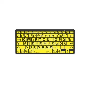 Logickeyboard LKB-LPBY-BTON-DE klaviatūra Bluetooth QWERTZ vokiška juoda - geltona