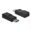 Lyčių keitiklis DeLOCK 65696 USB 3.1 Gen 2 Type-A į Type-C juodas