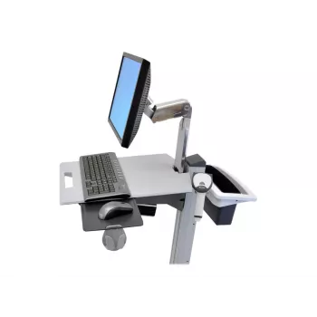 Ergotron Neo-Flex krepšelio ir rankenos komplektas - tvirtinimo rinkinys (rankena, krepšelis) - dviejų pakopų pilka - montuojamas ant vežimėlio - skirta P/N: 24-205-214, 24-206-214 (97-545)