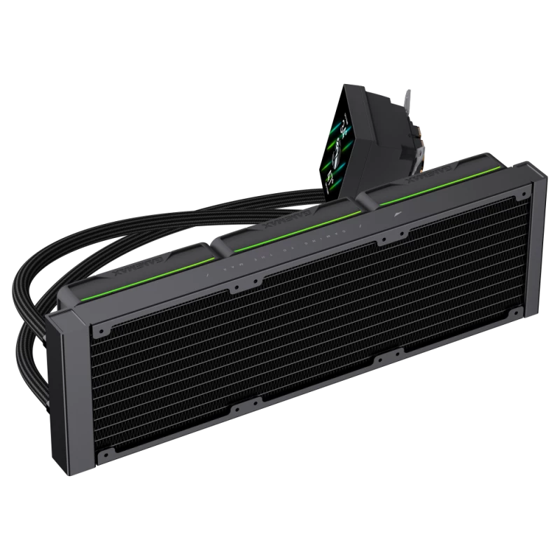 Gamemax HAILSTORM 360 LCD | 360 mm skysčio aušintuvas procesoriui | Juoda