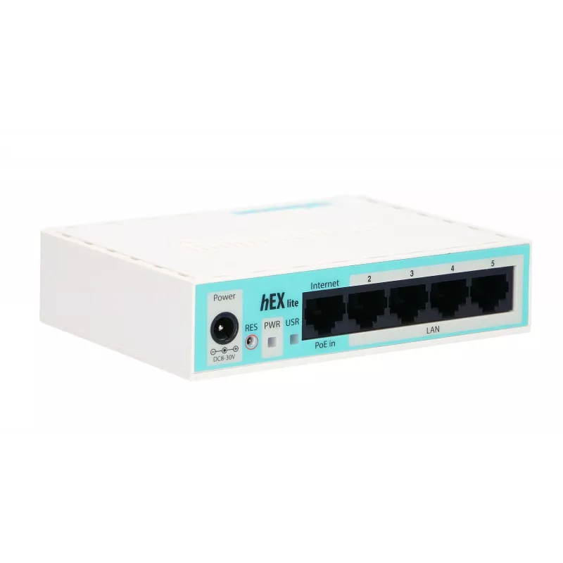 Mikrotik hEX lite laidinis maršrutizatorius Baltas