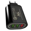 USB sieninis įkroviklis MACLEAN MCE479B – 3x USB prievadai, 18 W bendra galia, kompaktiškas