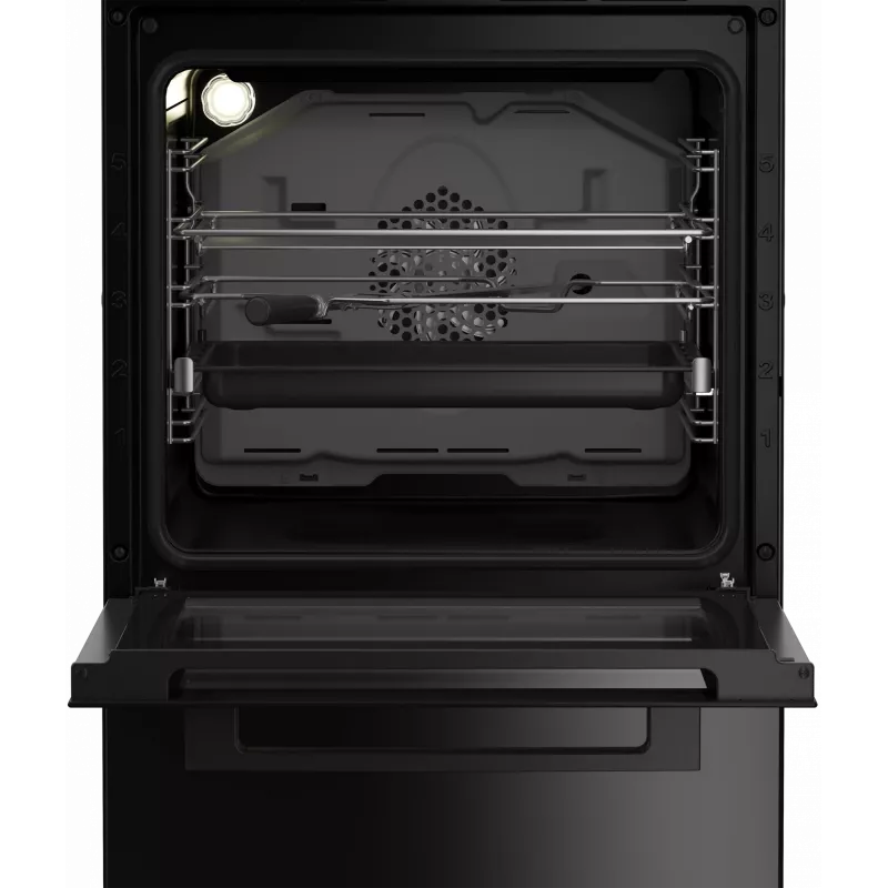 Beko FSM59305BDT indukcinė viryklė su elektrine orkaite, 60 L, 50 cm, juoda, A energijos klasė, 4 zonų indukcinė kaitlentė su boost