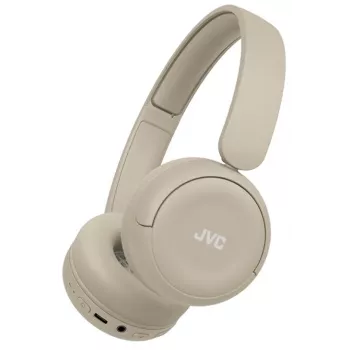 Ausinės JVC HA-S59W belaidės ir laidinės, lankelis, muzika/kasdien, USB Type-C, Bluetooth, smėlio spalvos