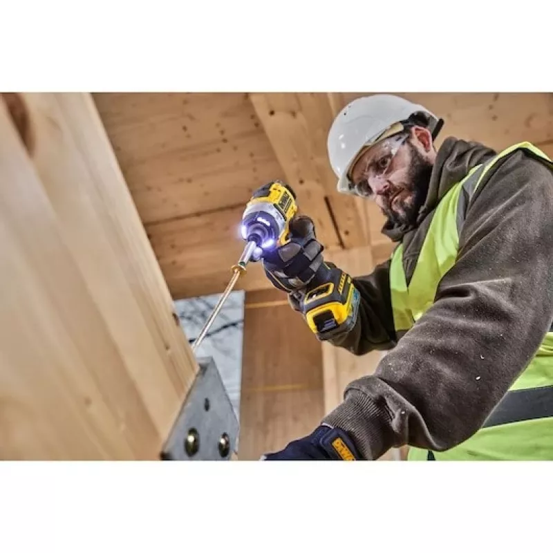 DeWALT DCF860N-XJ akumuliatorinis suktuvas/impulsinis veržliasukis 3800 RPM Juoda, Geltona