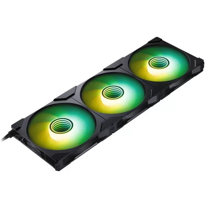 PHANTEKS NV Series NV7 E-ATX korpusas, grūdintas stiklas, ARGB - juodas su M25 Gen2 PWM D-RGB ventiliatorių 3 rinkiniu - atvirkštinė mentė, 140mm + DRGB rinkinys