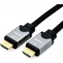 Roline High Speed - HDMI mit Ethernetkabel - HDMI (M) bis HDMI (M) - 1 m - Doppelisolierung - Schwarz/Silber