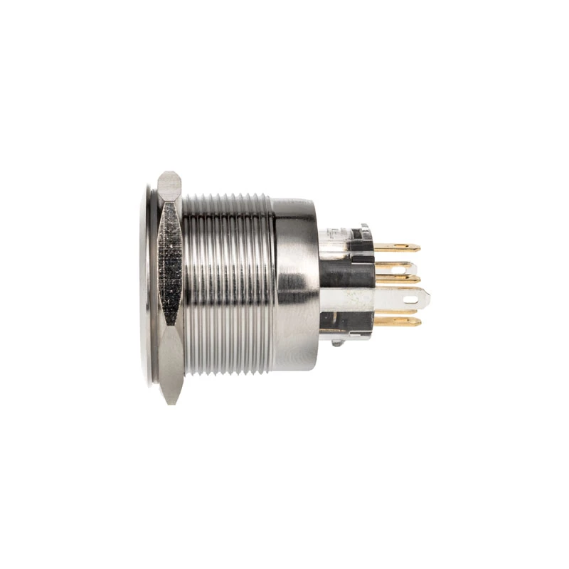 DimasTech vandalams atsparus jungiklis / mygtukas 25 mm Silverline Dot RGB PD212