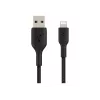 Belkin USB-A–Lightning pintas kabelis 15 cm juodas