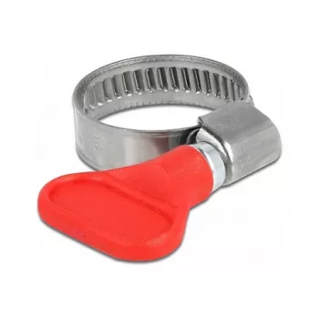 Drugelinis spaustukas DeLOCK 400 SS 16–25 mm 5 vnt. raudonas