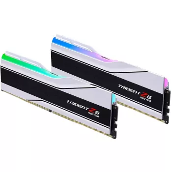 DIMM 32 GB DDR5-6400 (2x 16 GB) Dual-Kit, Arbeitsspeicher weiß, F5-6400J3039G16GX2-TZ5NRW, Trident Z5 Neo RGB, AMD EXPO