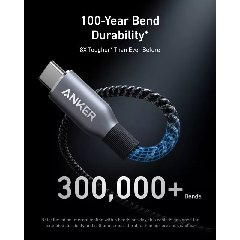 Anker Innovations Prime USB-C laidas 90cm 240W Perdirbtas pynimas - Laidas - Skaitmeniniai/Duomenys (A88E2011)