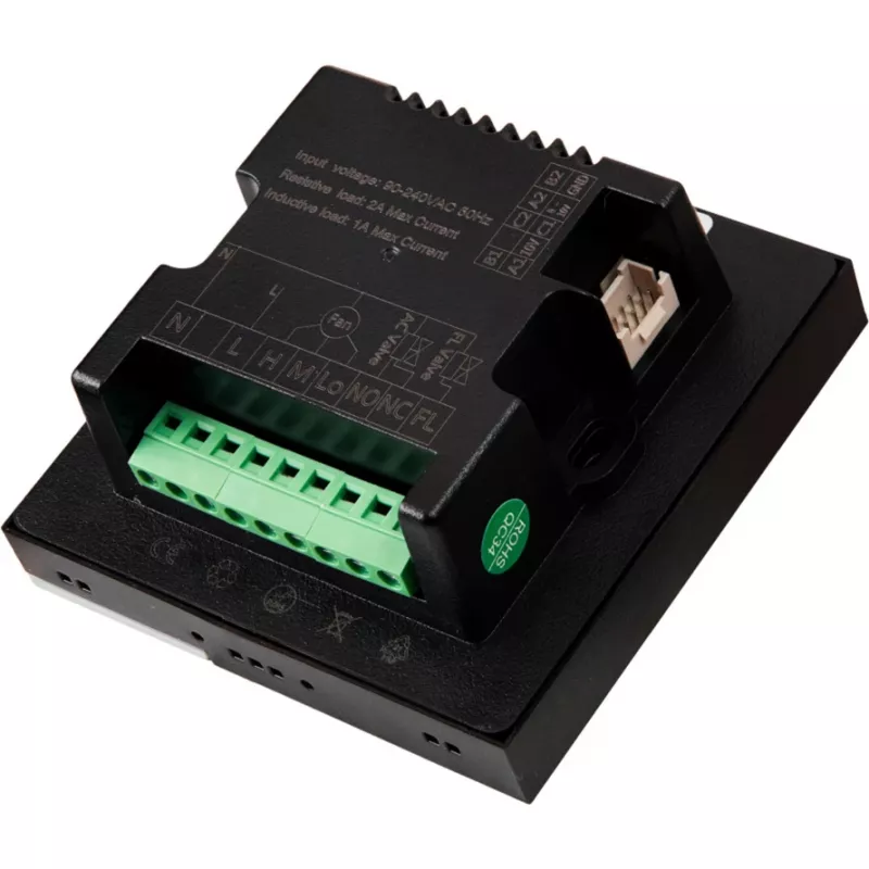 Išmanusis HVAC termostatas Shelly LinkedGo Black – skaitmeninis, Wi‑Fi (802.11b/g/n), 87×87×35 mm