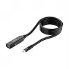 Prailginimo laidas Unitek U1335ABK01 USB-C (vyriška) į USB-C (moteriška), 10 Gbps, 5 m, juodas