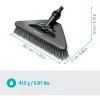 Gardenos Cleansystem rankenos šepetėlis soft flex 18812-20 Juoda Pilka 287 mm