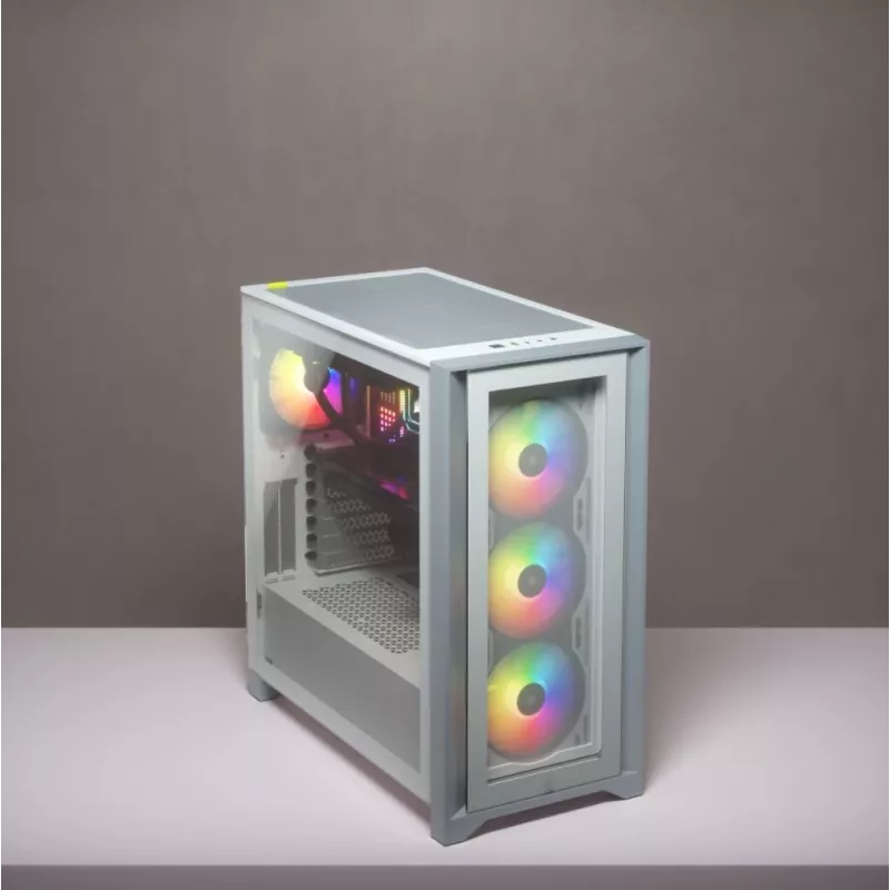 Corsair iCUE 4000X RGB Midi bokštas baltas