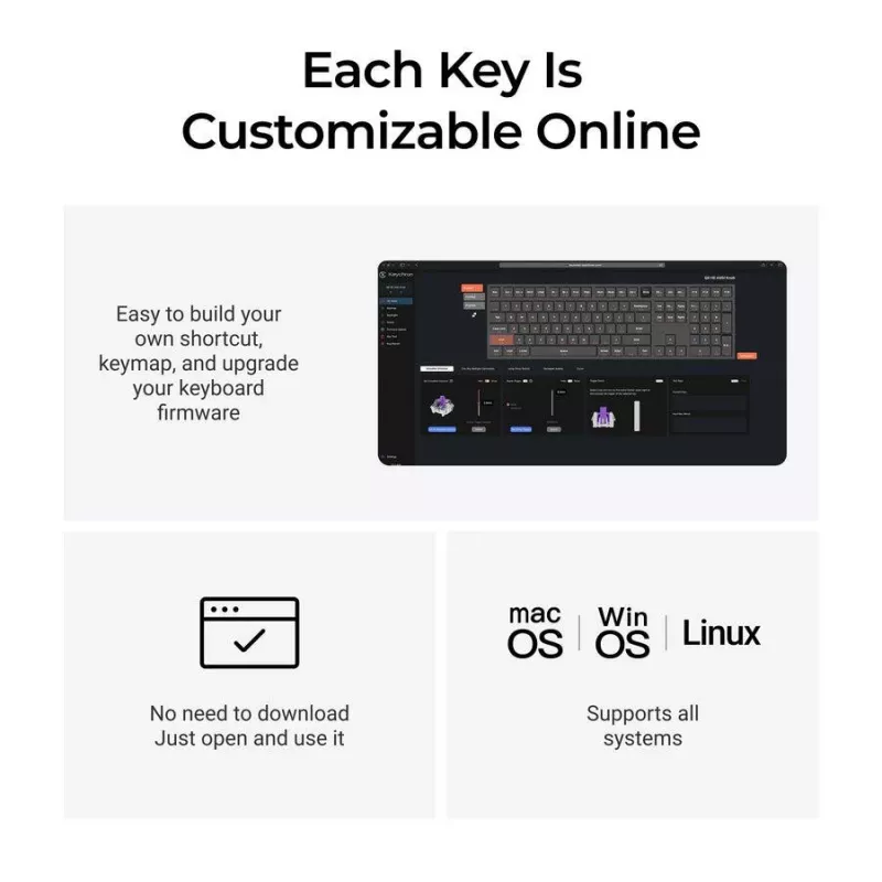 Mechaninė klaviatūra Keychron Q6 HE QMK su Gateron Double-Rail magnetiniais stabilizatoriais