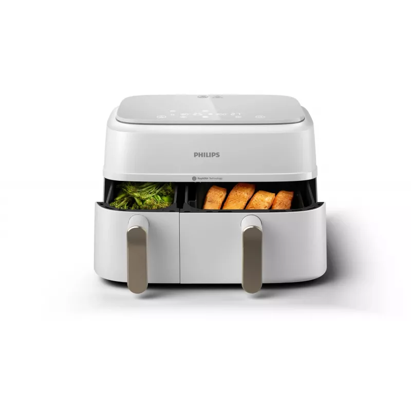 Philips 3000 serijos NA353/10 dviguba karšto oro gruzdintuvė 9 L 2750 W sidabrinė, balta