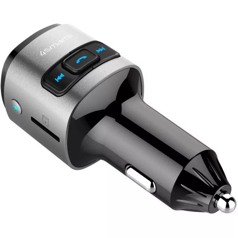 FM siųstuvas 4smarts 456201 Cigar Lighter Juodas Sidabrinis AM FM Bluetooth