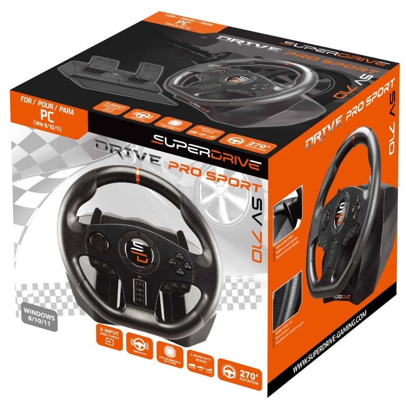 Subsonic SA5595-PC Gaming Vairas Juodas USB su Pedalais