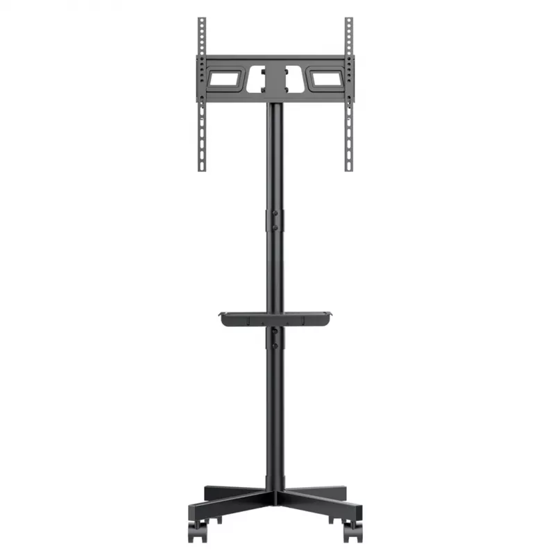 Mobilus televizoriaus stovas MACLEAN MC-949, 32–55 col., VESA 75×75–400×400 mm, 25 kg, 147–155 cm, lentyna, juodas