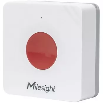 Belaidis medicininis panikos mygtukas Milesight WS101915M, maitinamas baterija LiCoO2, 50×50×18 mm, baltas