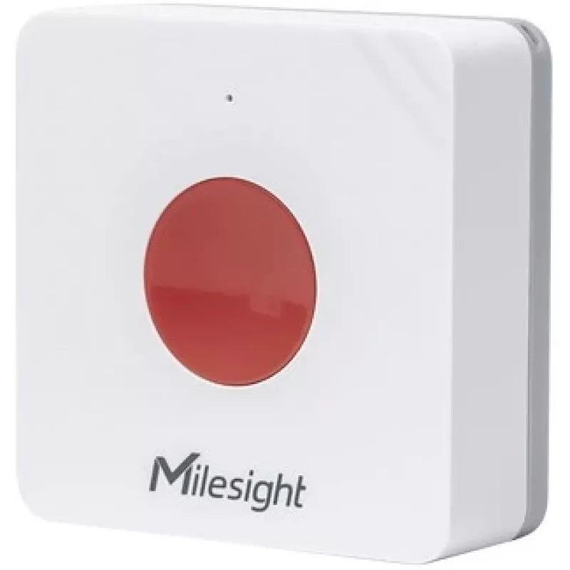 Belaidis medicininis panikos mygtukas Milesight WS101915M, maitinamas baterija LiCoO2, 50×50×18 mm, baltas