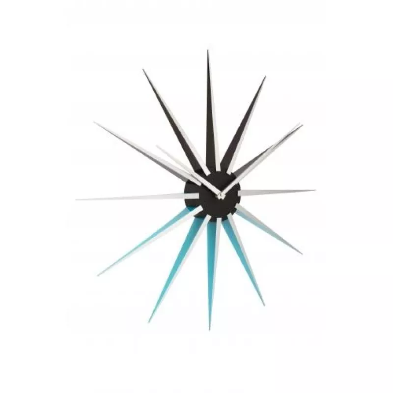 NeXtime Nova 3051bl sieninis laikrodis, Ø50 cm, juodas/mėlynas