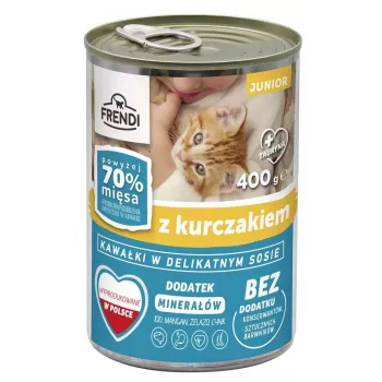Šlapias kačių ėdalas Frendi junior su vištiena 400 g
