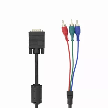 VGA į 3×RCA kabelis SBOX VGA-1022 M/M 2 m, vyriškas VGA prie trijų RCA kompozitinių jungčių