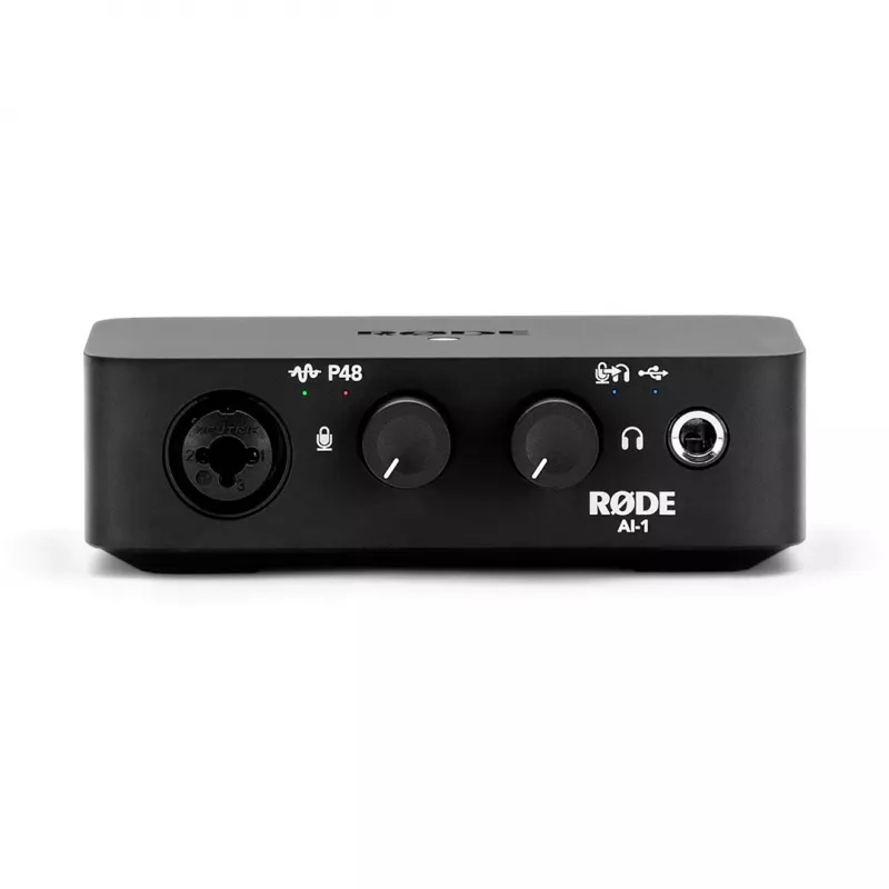 RODE AI-1 USB garso sąsaja su A-A išankstiniu stiprintuvu 24 bit 96 kHz Juoda