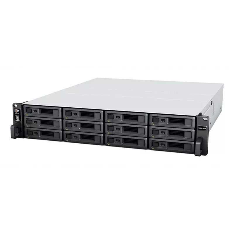 Synology RackStation RS2423+ NAS/saugojimo serveris Rack (2U) Ryzen Embedded V1780B 8 GB DDR4 0 TB DiskStation Manager Juoda, Pilka