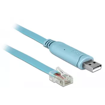 DeLOCK USB 2.0 Type-A kištukas į RS-232 RJ45 kištuką adapteris 2 m mėlynas